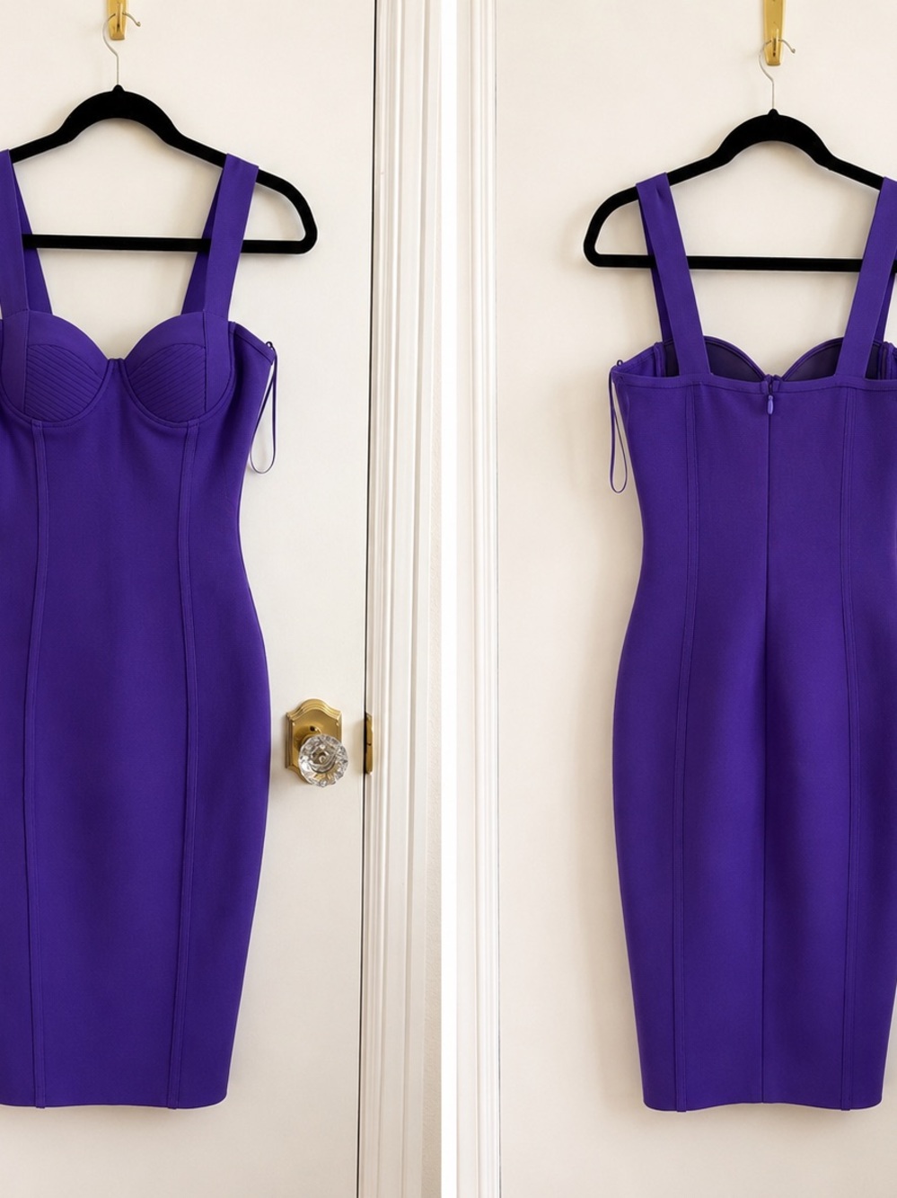 Fashion Nova Bold Purple Structured Bust Mini Dress